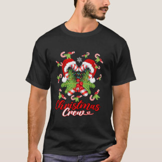 Julbesättningen Candy cane Red White Funny Santa X T Shirt