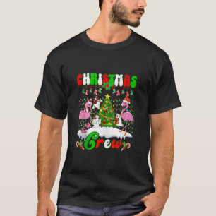Julbesättningen Flamingo gullig Ghost Gräs Träd Ju T Shirt