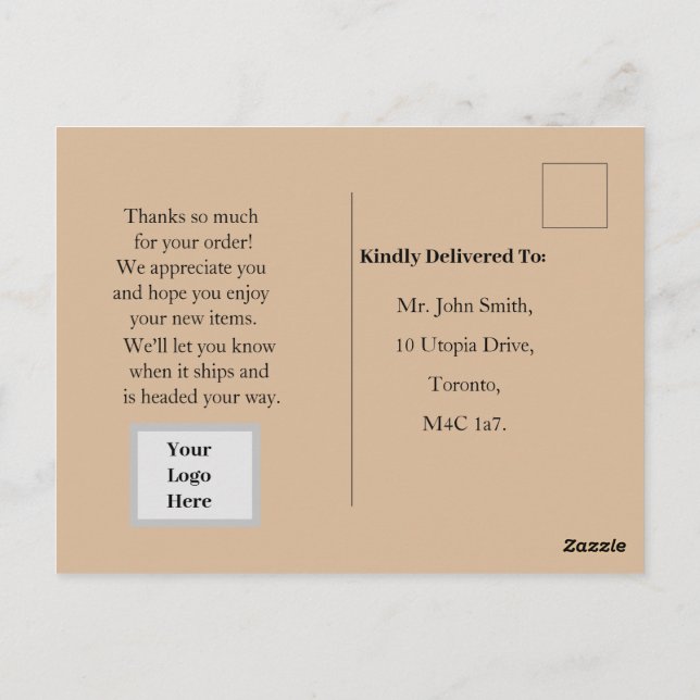 Julbeställning  vykort (Baksida)