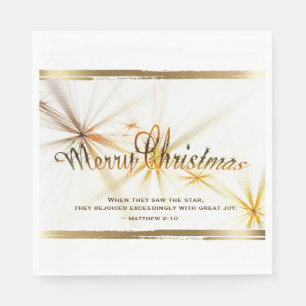 Julbibel Verse Modern Star Design Pappersservett