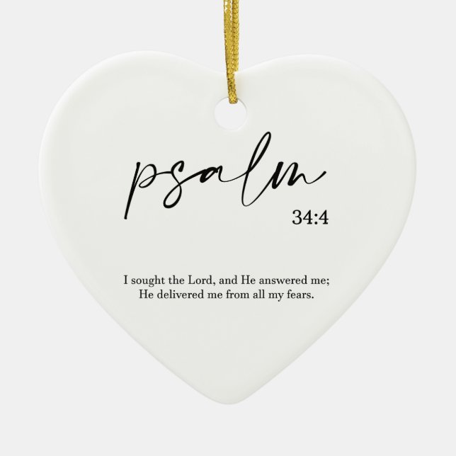Julbibel Verse Psalm Ceramic Ornament (Framsidan)