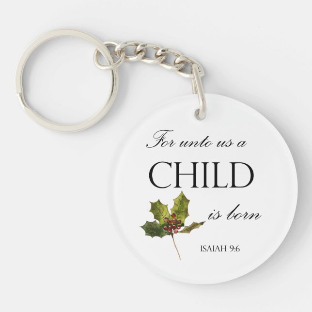 Julbibel Verse Round Keychain (Framsidan)