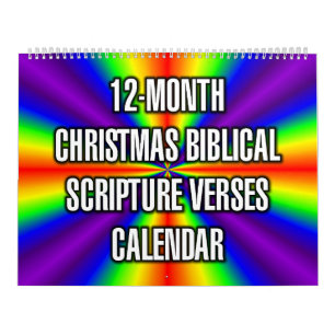 Julbibliska skriftverser för 12 månader kalender