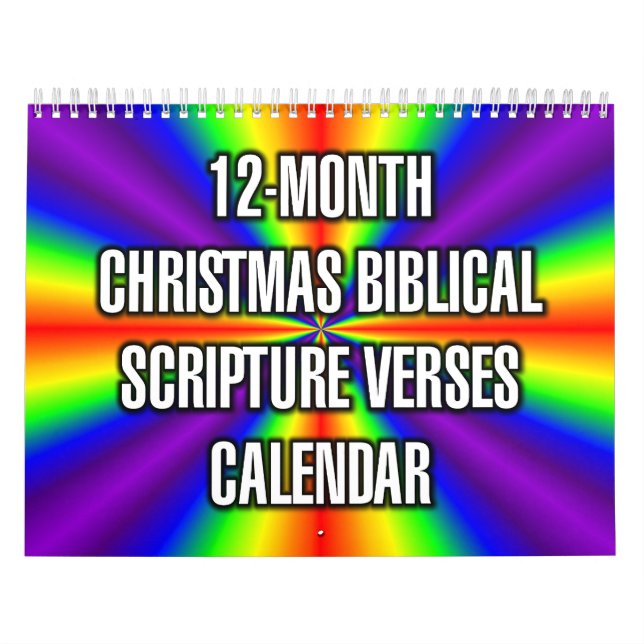 Julbibliska skriftverser för 12 månader kalender (Omslag)