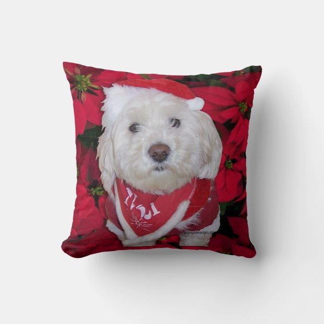 JulBichon Frise hund Kudde (Framsida)