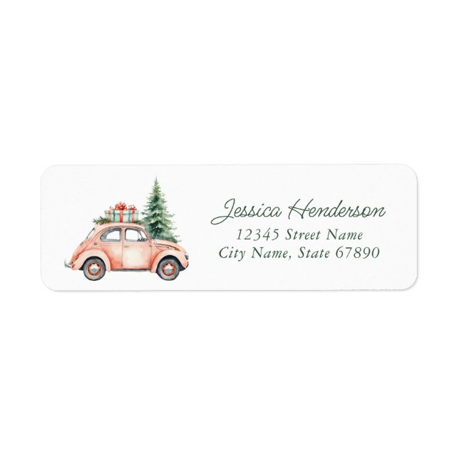 Julbilars Returetiketter Returadress Etikett (Framsidan)