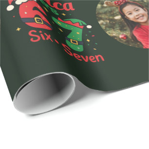 Julbild Flicka Presentpapper -Trendy 6-7