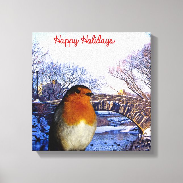Julbild för arbetsyta med Wrapped-canvas Canvastryck (Framsida)