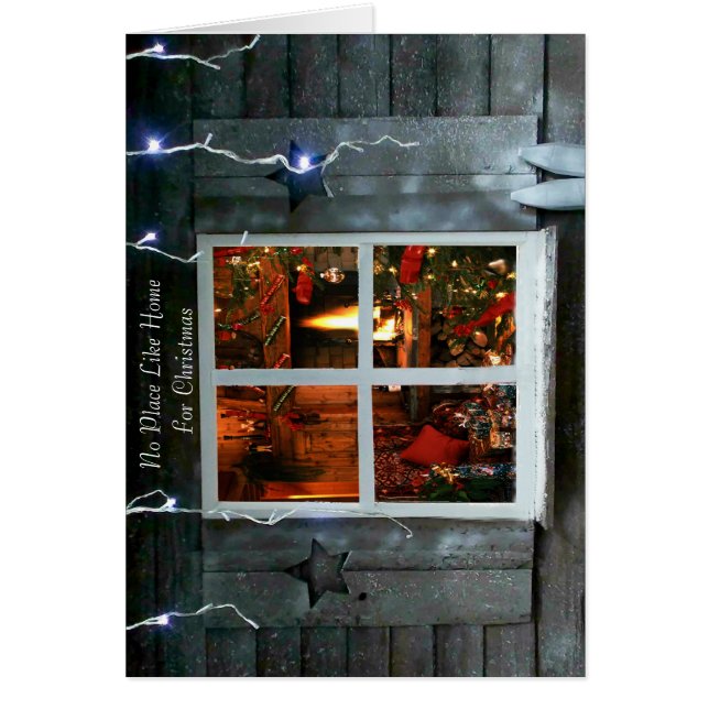 Julbild för jul-hälsning-kort hälsningskort (Framsidan)
