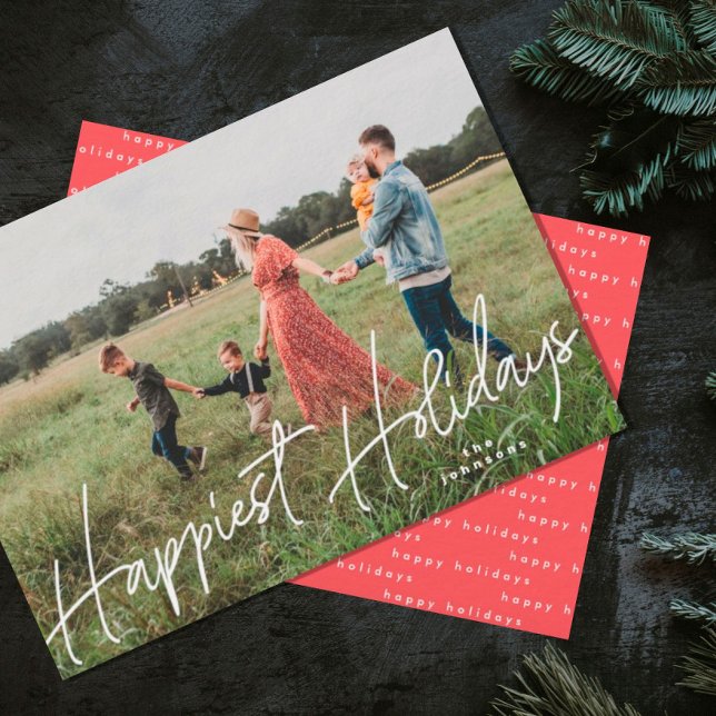 Julbild Gladast jul Högtidskort Julkort (Holiday Card Showing front and Back (other greetings also available) - contact me)