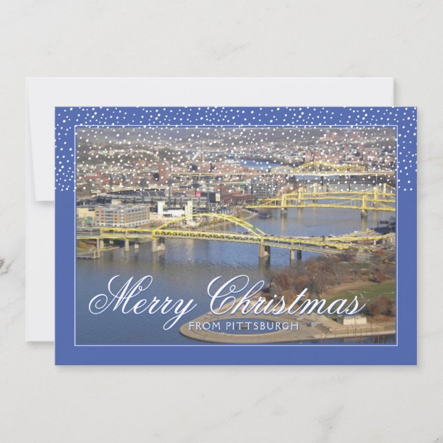 JULBILD | God Jul Från Pittsburgh Julkort (Framsida)