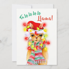 Julbild julig Lama och mönster Julkort