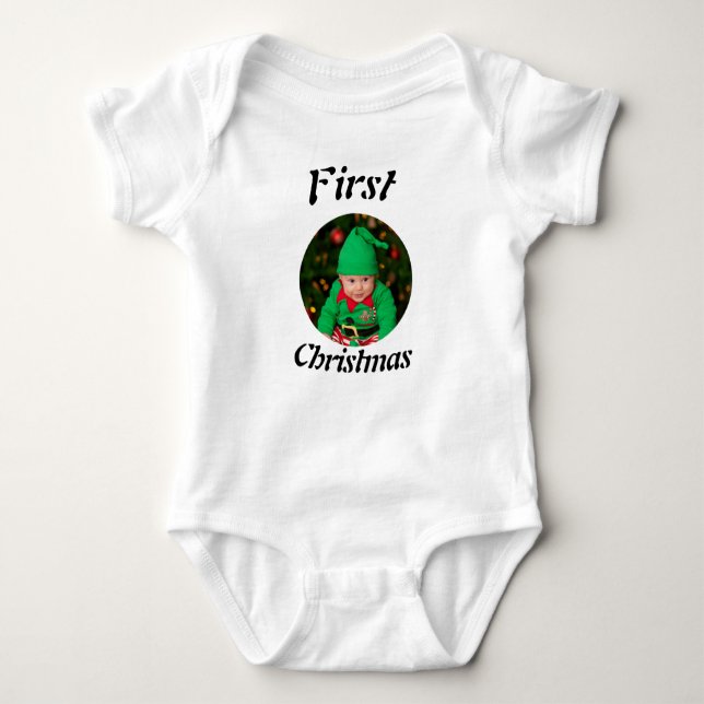 Julbild på bebis t shirt (Framsida)