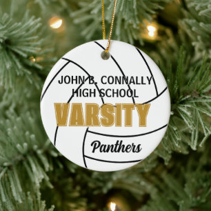 Julbild på high school-Volleybollspelare Julgransprydnad Keramik