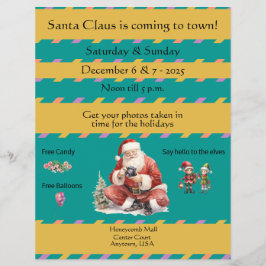 Julbilder Med Tomte I Köpcentret Flyer