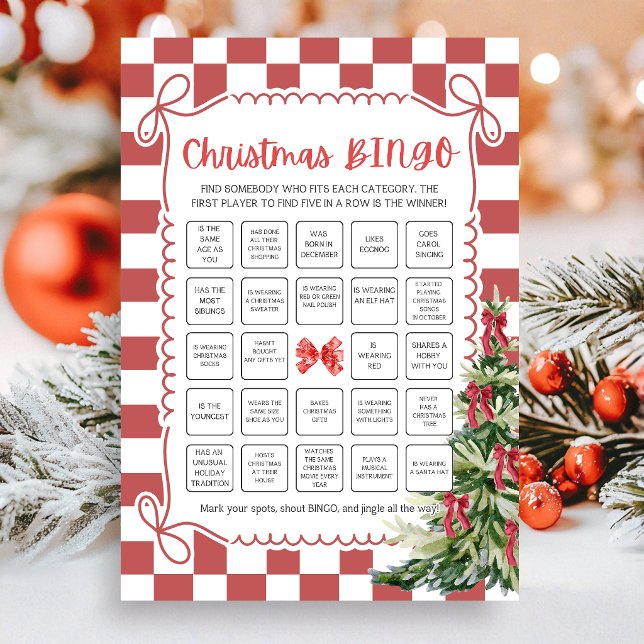 Julbingo spel julkort (Christmas BINGO Coquette Christmas Games)