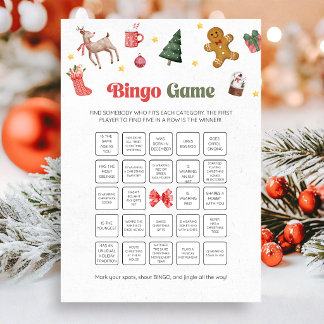 Julbingo spel julkort