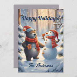 Julbjörn 4, Glad helg, julkort Inbjudningar