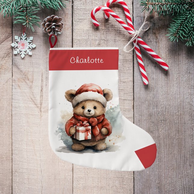 Julbjörn Barnstrumpa Stor Julstrumpa (Christmas Bear Child's Stocking)