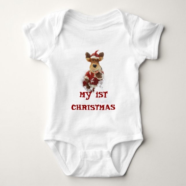 Julbjörn i Snö Tee Shirt (Framsida)