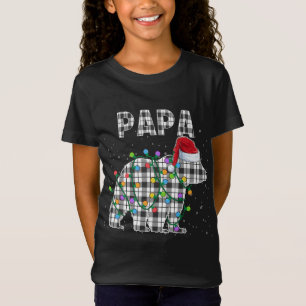 Julbjörn Pappa Black White Play Julafton Matchin T Shirt