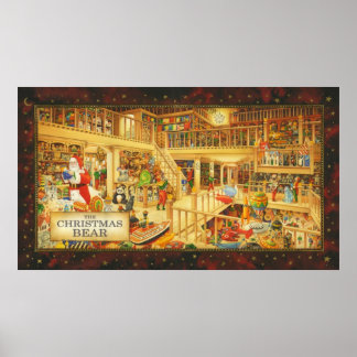 Julbjörnen Jultomten Kids Leksak Storeroom Poster