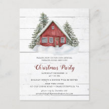 Julbjudan till Rustic Land Cabin-partiet