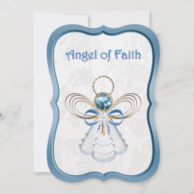 Julblå Angel av Faith Julkort (Framsida)