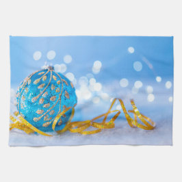 Julblå Decor Boll Kökshandduk
