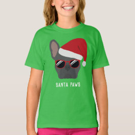 Julblå fransk bulldogg t shirt