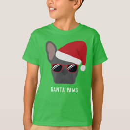 Julblå fransk bulldogg t shirt