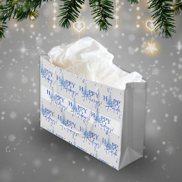 Julblå Konstnärlig Julgran Presentpåse