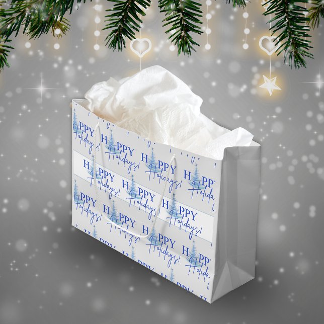 Julblå Konstnärlig Julgran Presentpåse (Skapare uppladdad)