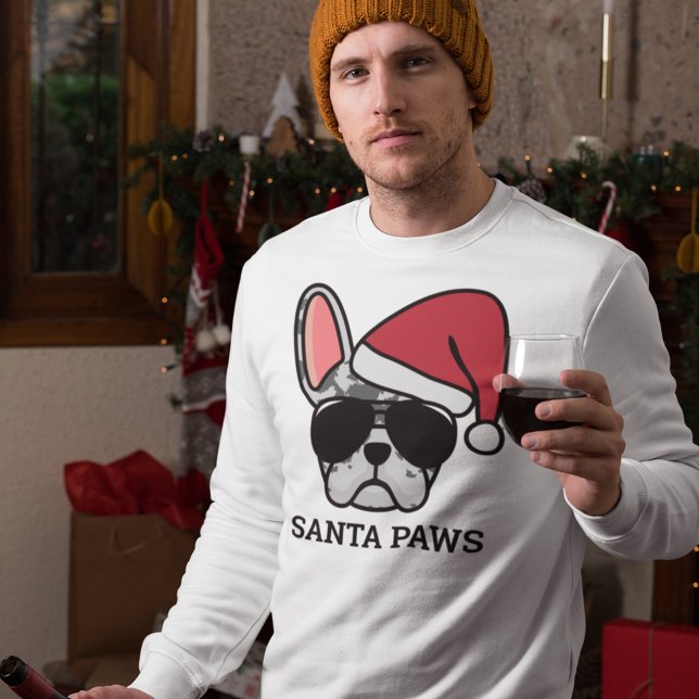 Julblå Merle Fransk Bulldog Sweatshirt (Skapare uppladdad)