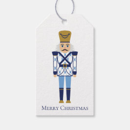 Julblå Nutcracker Gift-Märkre Presentetikett
