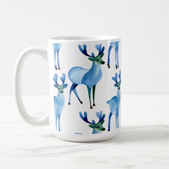 Julblå renar kaffemugg (Vänster)