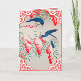 Julblåa Jays Helgkort