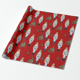 Julblåa Nutcrackers på Red Presentpapper