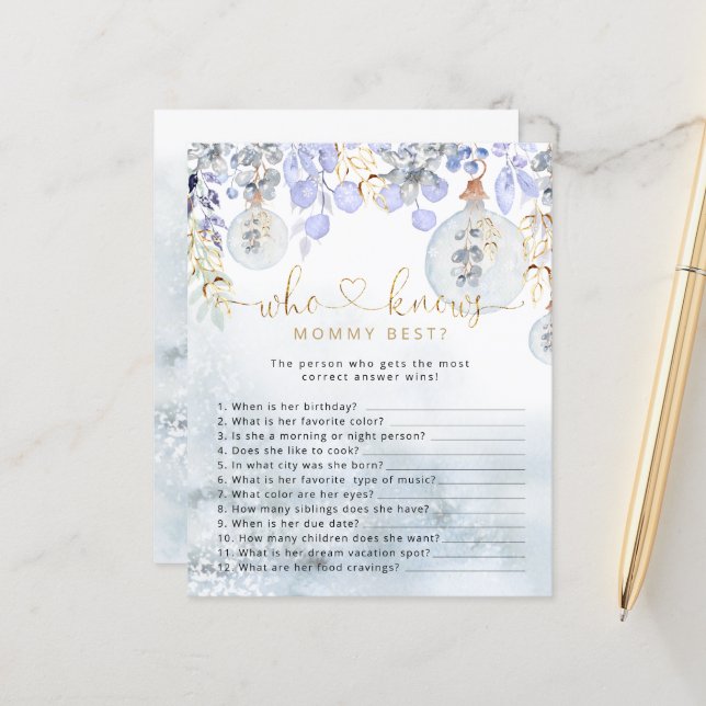 Julblåbubbla som känner Mamma bäst (Fram/Back In Situ)