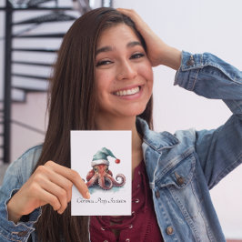 Julbläckfisk, anpassade inbjudningar