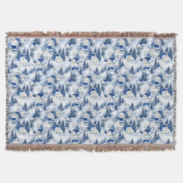 Julbläckfiskens blå dunster Blanket Filt (Framsidan)
