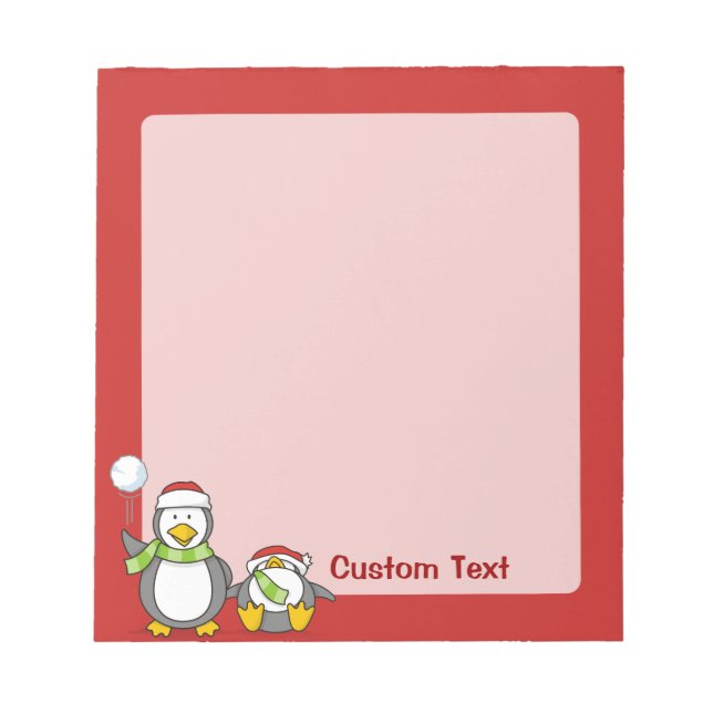 Julbläckpenguiner Anteckningsblock (Framsida)