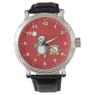 Julbläckpenguiner Armbandsur