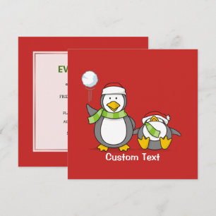 Julbläckpenguiner Inbjudningar