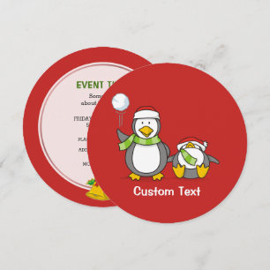 Julbläckpenguiner Inbjudningar