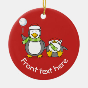 Julbläckpenguiner Julgransprydnad Keramik