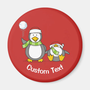 Julbläckpenguiner Magnet