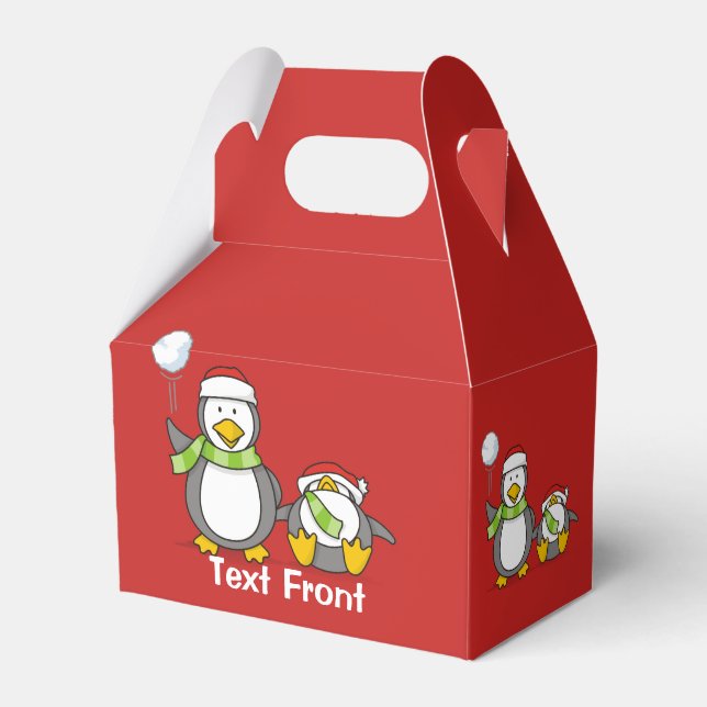 Julbläckpenguiner Presentaskar (Framsidan Sidan)