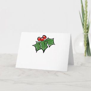 Julblad, julbär, rolig botanisk juldesign helgkort