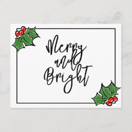 Julblad, julbär, roligt julmönster  vykort